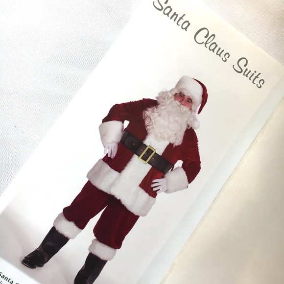 Halco Santa Claus Professional 6 Pc Velveteen Costume  #6591 + #6596 NWOT - Picture 3 of 12